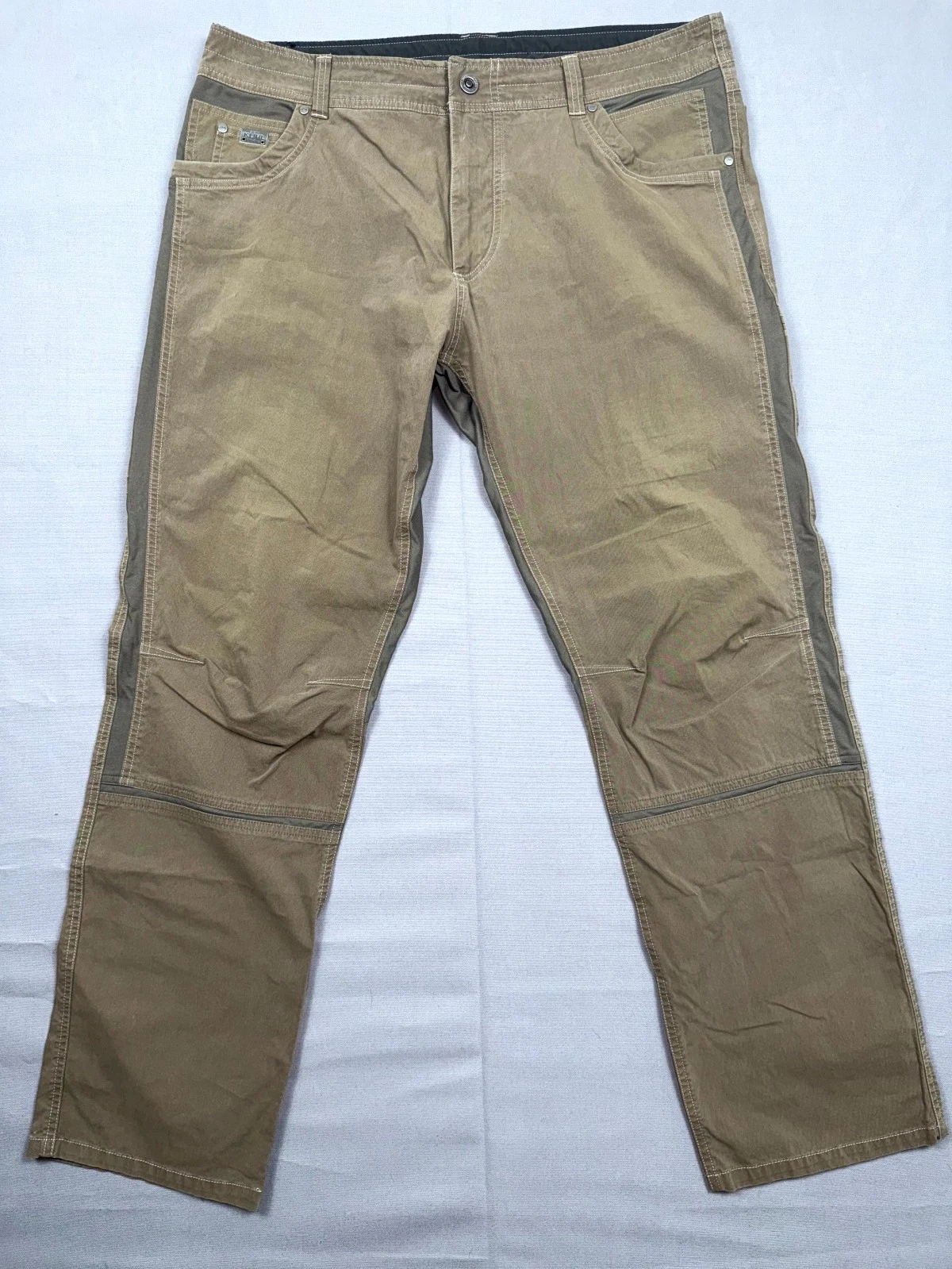 Kuhl Radikl Work Pants Men 38x32 Brown Straight Leg Cargo Outdoor Hiking Camping