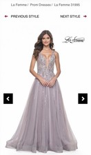 La Femme Prom Dress 31995 Dusty Mauve Size 4