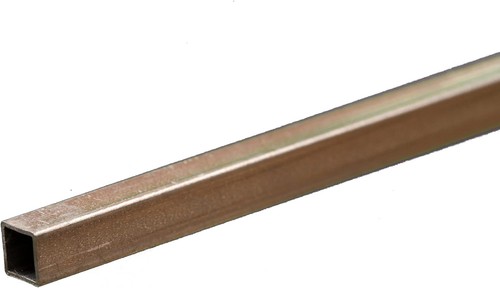 K&S Precision Metals Square Aluminum Tube - 3/16" OD x 0.014" Wall x 12" Long 83013