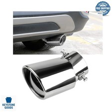 Universal Stainless Steel Chrome Exhaust Tip 2.53 Fit For Cars