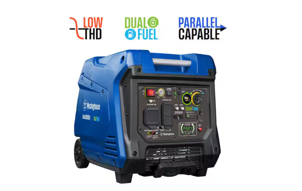 5000W portable inverter generator, gasoline & propane powere