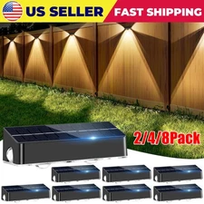 Outdoor Solar LED Deck Lights Garden Path Patio Pathway Stairs Step Fence Lamp