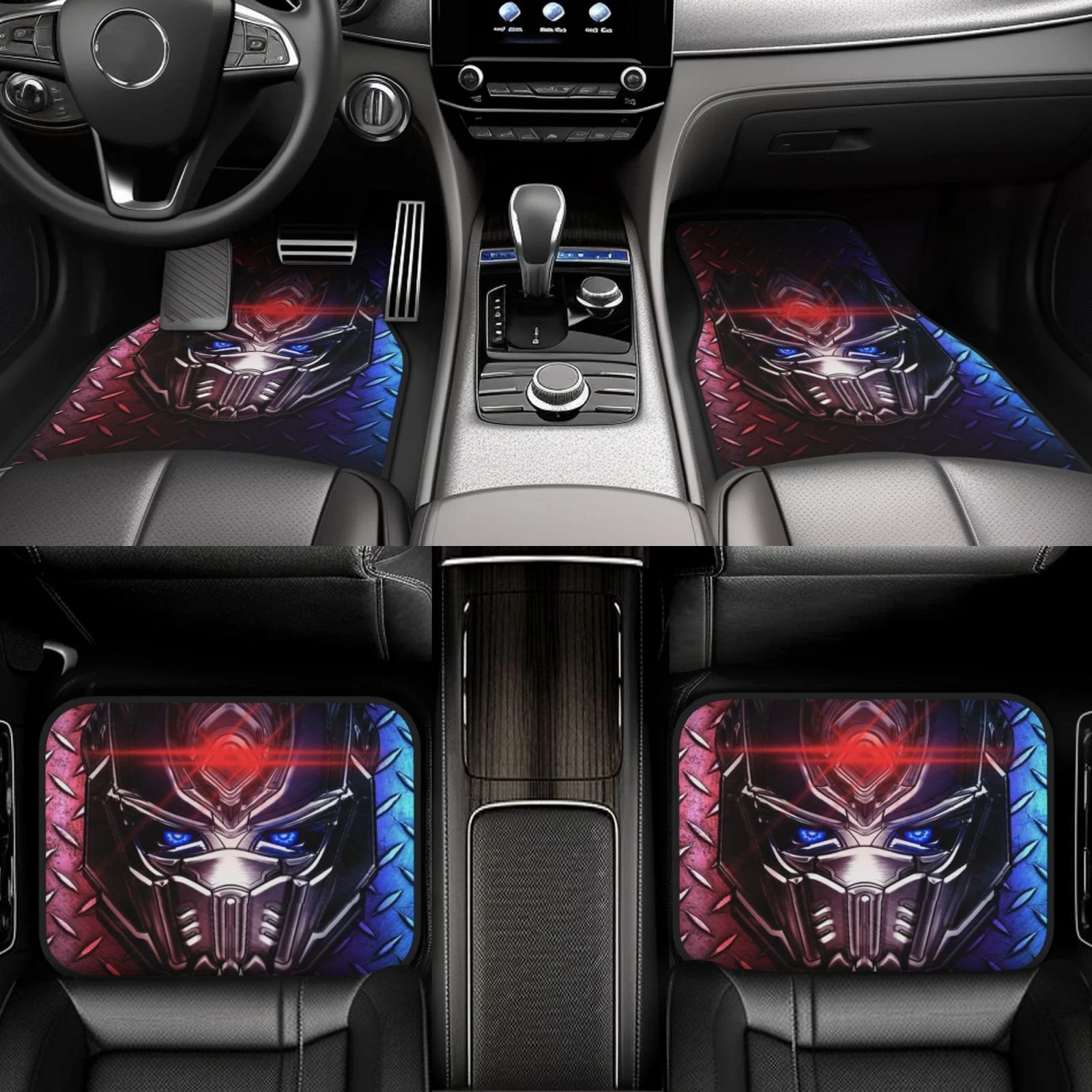 Transformers Print Car Floor Mat Durable Fabric Heavy Duty Auto Floor Carpets
