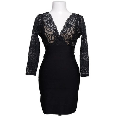 Bebe, Cocktailkleid, Größe: M, Schwarz/Beige, Elasthan/Polyamid, Damen #EWp