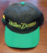Vtg Notre Dame Fighting Irish Sports Specialties Script Snapback Hat READ