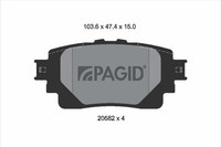Bremsbelagsatz Scheibenbremse Pagid T2857N FüR Toyota RAV 5 VAN Bz4X Highlander