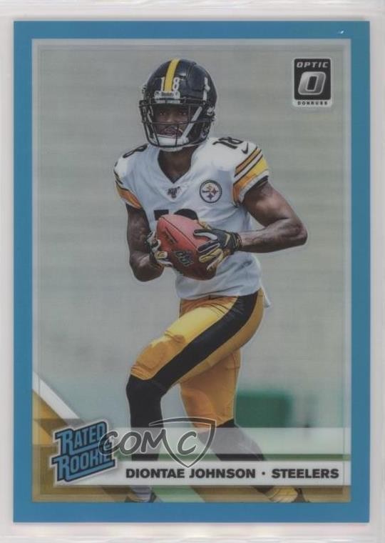 2019 Panini Donruss Optic Rated Rookie Aqua Prizm /299 Diontae Johnson #177 01fa