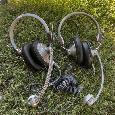*Very Rare* SONY HS - 63 A TOKYO JAPAN Set Of 2 Headphones With Microphone EUC