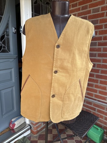 Orvis Cotton Canvas Mens Gilet Size XXL Chest 50”