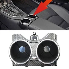 For Mercedes-Benz CLS C219 2006-2011 07 Dual Cup Carbon Fiber Cup Holder Bracket