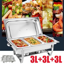 Chafing Dish Speisenwärmer Edelstahl Warmhaltebehälter Rechaud Wärmebehälter Set