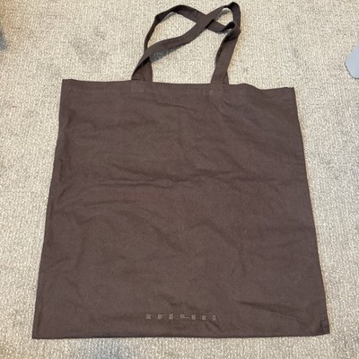 LARGE Rick Owens DRKSHDW Unisex Dark Taupe Embroidered Tote Bag 22x23