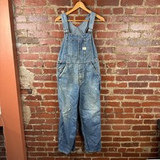 Vintage Big Mac Square Bak Overalls Mens 32x27 Blue Denim Sanforized Penneys 50s