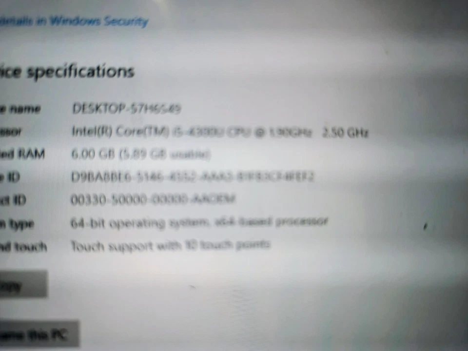 Ноутбук Panasonic Toughbook CF-C2 Core i5 2,50 ГГц 6 Гб 1 Тб Win10 прочный сенсорный - Изображение 3 из 4