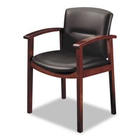 Hon 5000 Series Park Avenue Collection Guest Chair Black Leather/mahogany Finish on sale Hon 5000 Series Park Avenue Collection Guest Chair Black Leather/mahogany Finish on sale
