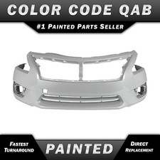 New Painted Qab White Front Bumper Cover For 2013 2014 2015 Nissan Altima 4dr