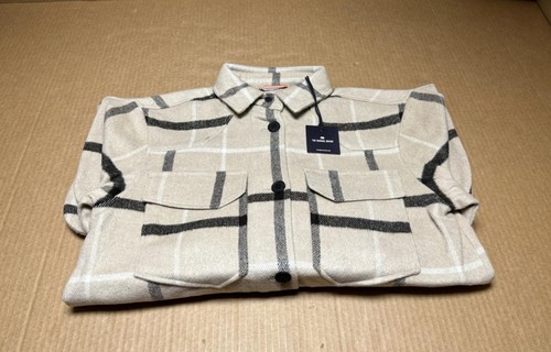 Authentic The Normal Brand Womens Toni Duster Jacket in Cream Plaid & Brown - Picture 14 of 20