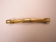 1-7/8" Gold Plated, Box Ends, Vintage SWANK B&W PLATE Collar Bar L24