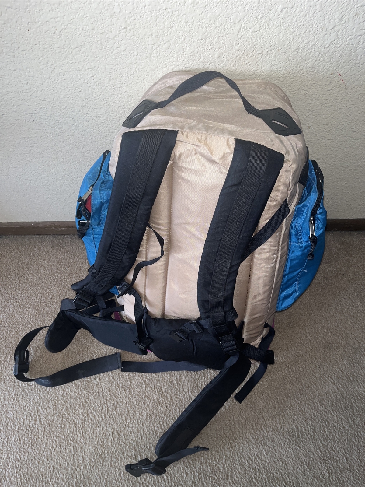 Vintage Kelty Red Wing Backpack 1980s Pink Blue Internal Frame Hiking