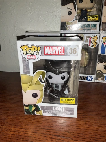 Funko Pop #36 Loki Black & White Hot Topic Exclusive Marvel Legends Movie Figure
