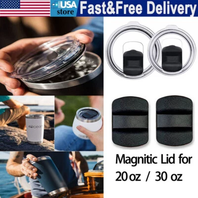 20 oz 30 oz Splash Spill Proof Magnetic Slider Lid for YETI Rambler Tumbler Cup