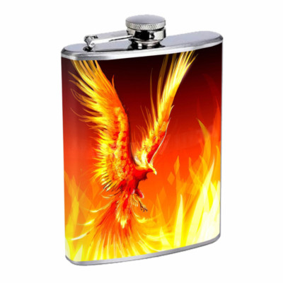 Phoenix Em1 Flask 8oz Stainless Steel Hip Drinking Whiskey | eBay UK