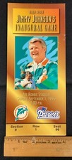 1996 DOLPHINS COACH JIMMY JOHNSON INAUGURAL *GAME TICKET* DOLPHINS V PATRIOTS
