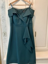 XSCAPE Size 14W Green Cocktail Party Dress Plus Size Hemmed to Knee Length