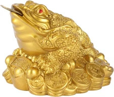 Chinese Feng Shui Money Frog, Wealth Lucky Money Toad Office Ornament Lucky Frog