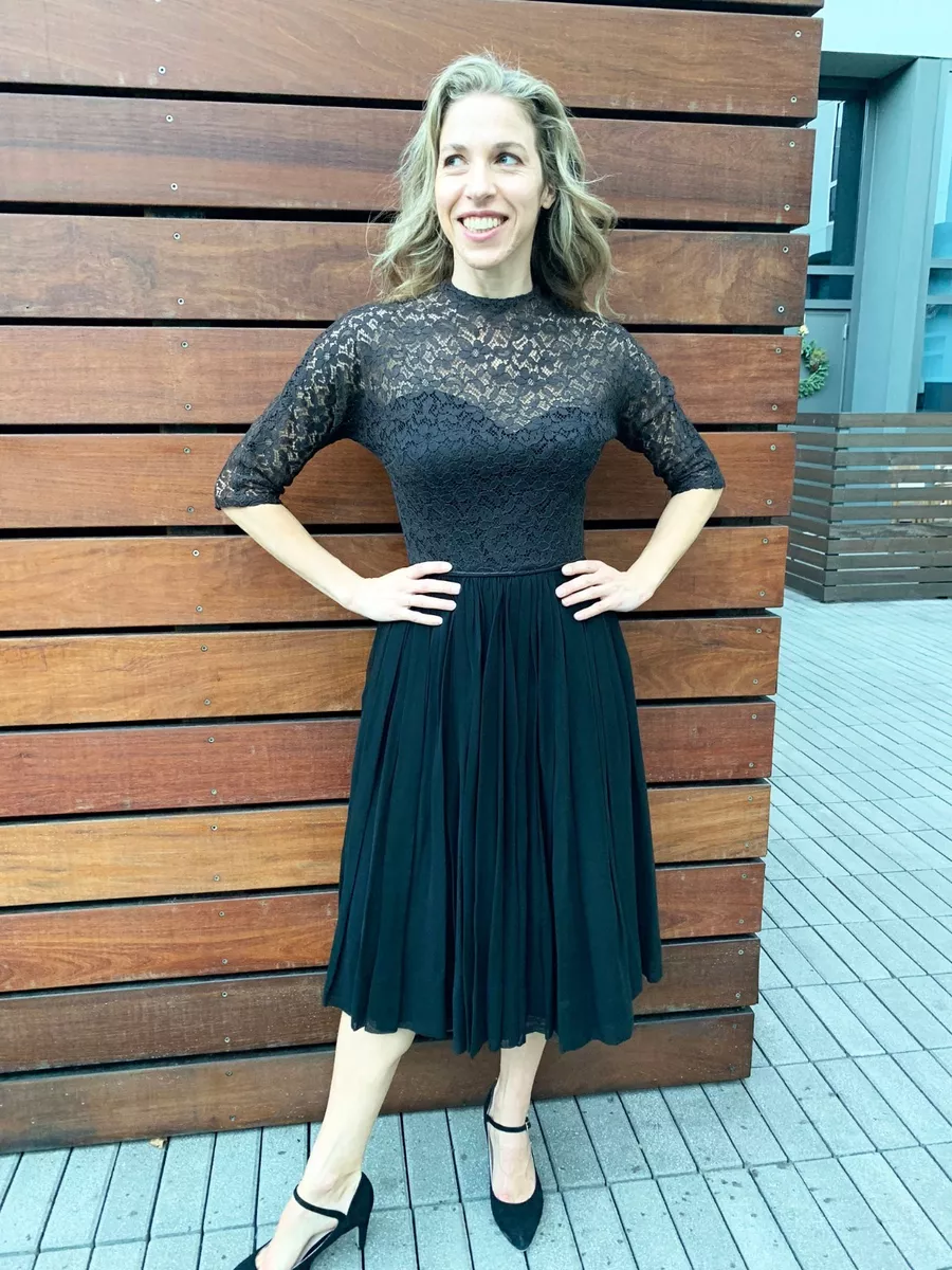 Black vintage cocktail dress discount
