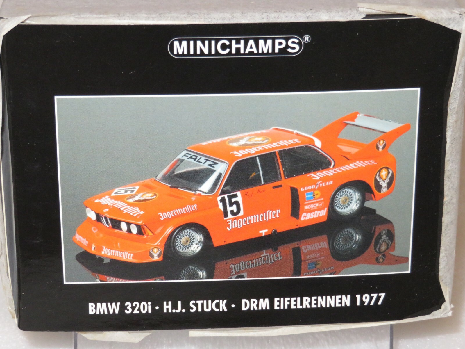 Minichamps 1/18 BMW 320i  Jagermeister  DRM Eifelrennen 1977 H.J.Stuck