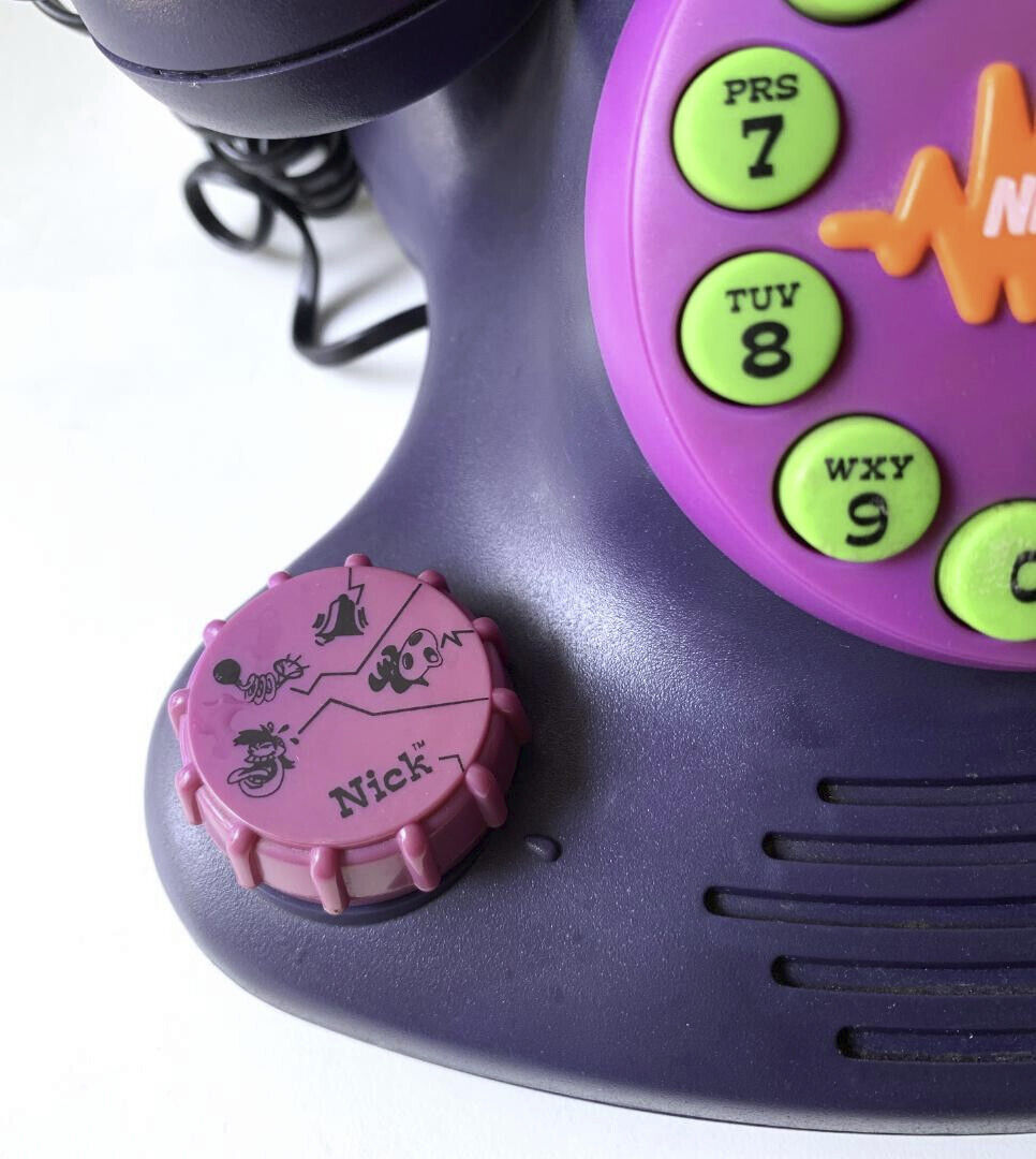 Nickelodeon Talk Blaster Telephone Purple Black Rare 1997 Nickelodeon Talk Blaster Telephone Purple Black Rare 1997