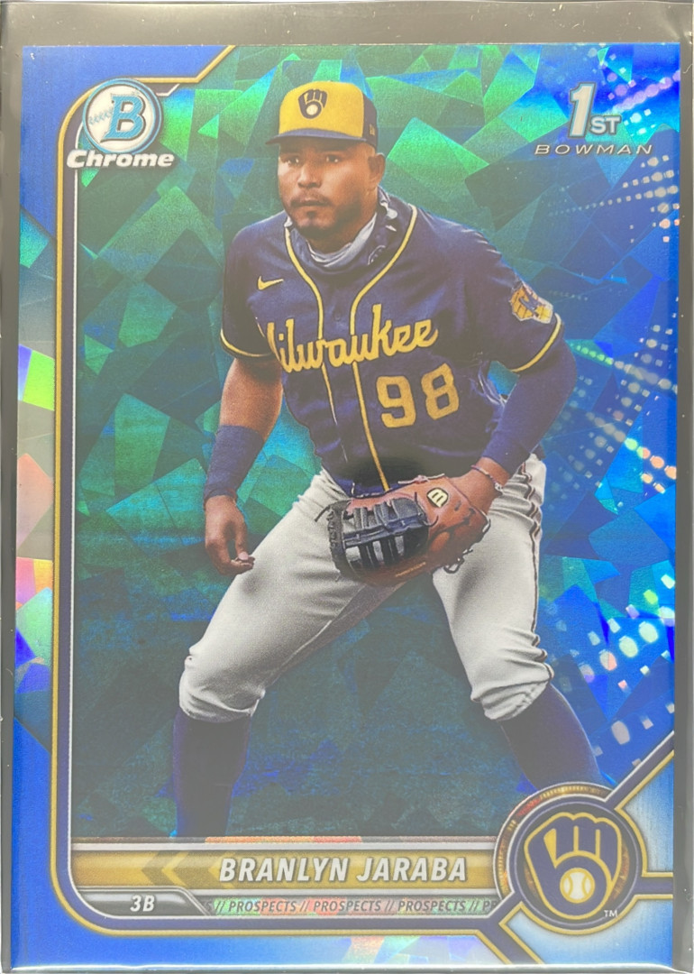 2022 Bowman Sapphire Branlyn Jaraba #BCP-15 Milwaukee Brewers