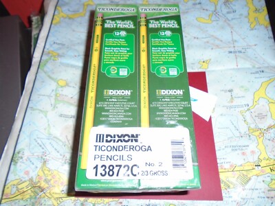 96 DIXON TICONDEROGA #2 HB PENCILS 8 BOXES 12 PER BOX FACTORY SEALED 13882 WOOD