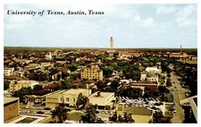 Austin, Texas University of Texas Aerial View Postcard COPY #84575