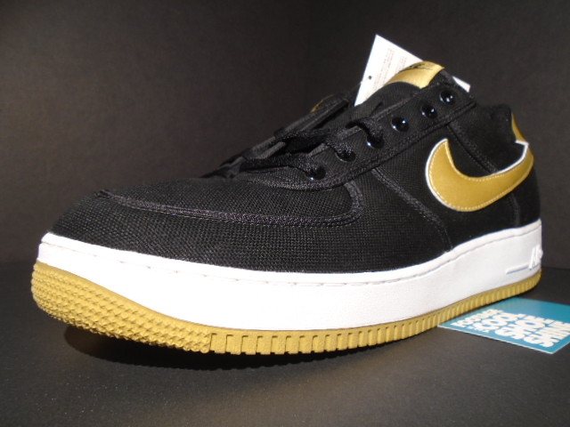 2005 NIKE AIR FORCE 1 CANVAS Co.JP BLACK METALLIC GOLD OFF 2005 NIKE AIR FORCE 1 CANVAS Co.JP BLACK METALLIC GOLD OFF