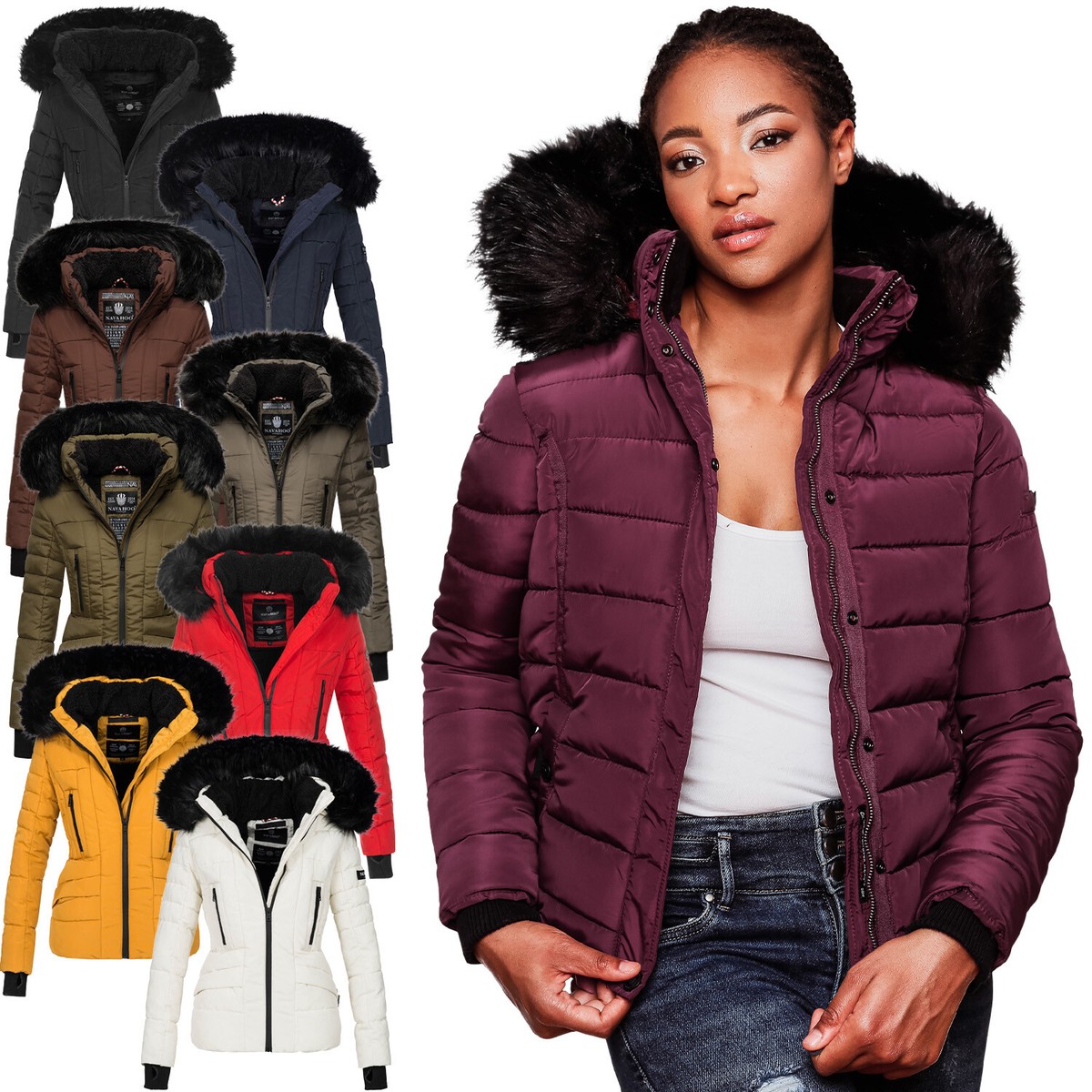 Winter Coat Navahoo Schwarz Winter Coat Navahoo Adele Schwarz