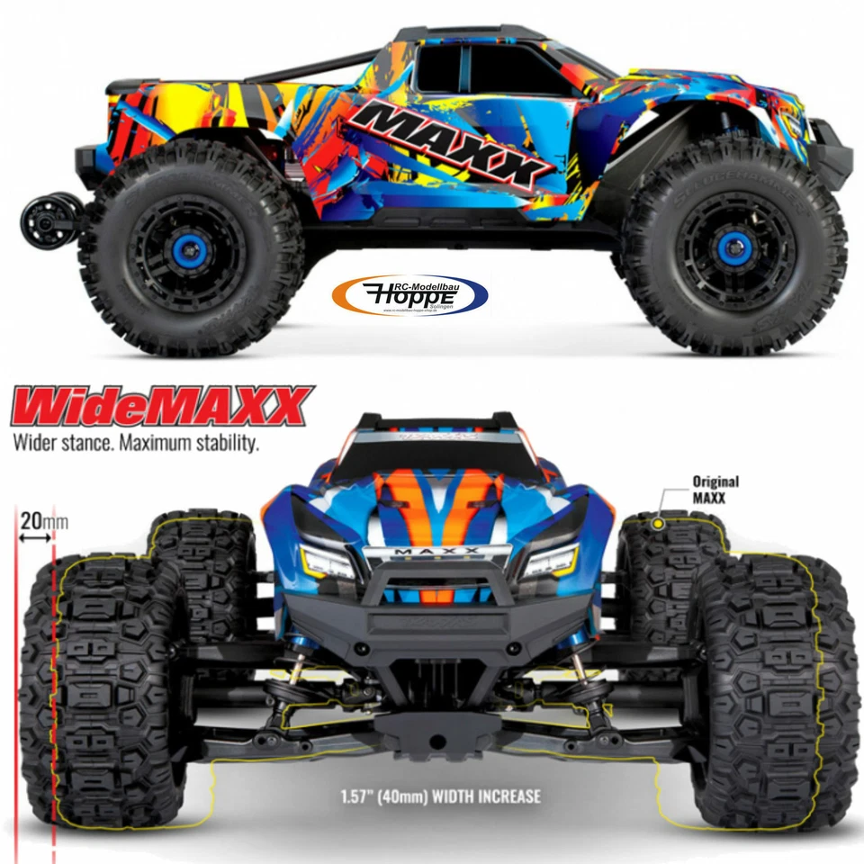 Traxxas TRX89086-4-RNR Wide Maxx 1/10 Monster Truck RTR Rock N Roll - Imagen 2 de 4