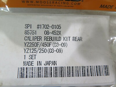 Moose Racing Rear Brake Caliper Rebuilt Kit 1702-0105 NOS (08D-2-7)