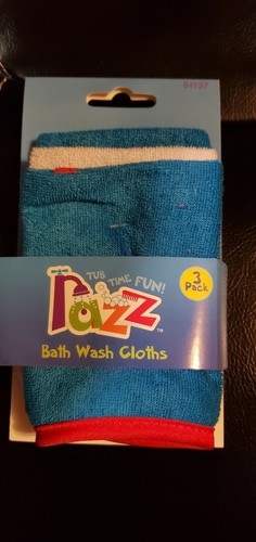 Razz My Little Bath Buds 3pk Gentle Wash Cloths - Picture 2 of 5