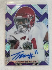 TRAESHON HOLDEN Alabama 2022 Leaf Metal Draft Purple Mojo AUTO # 10/10