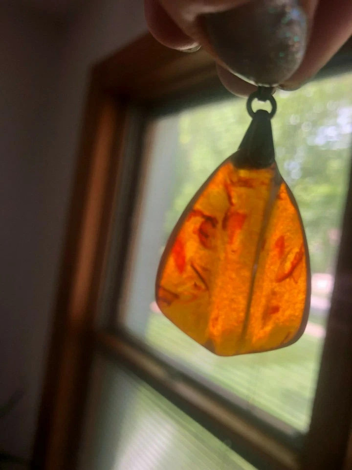 ¡Caída de precio! COLGANTE ÁMBAR MIEL TALLADO ART DECO VINTAGE Foto 4 de 4