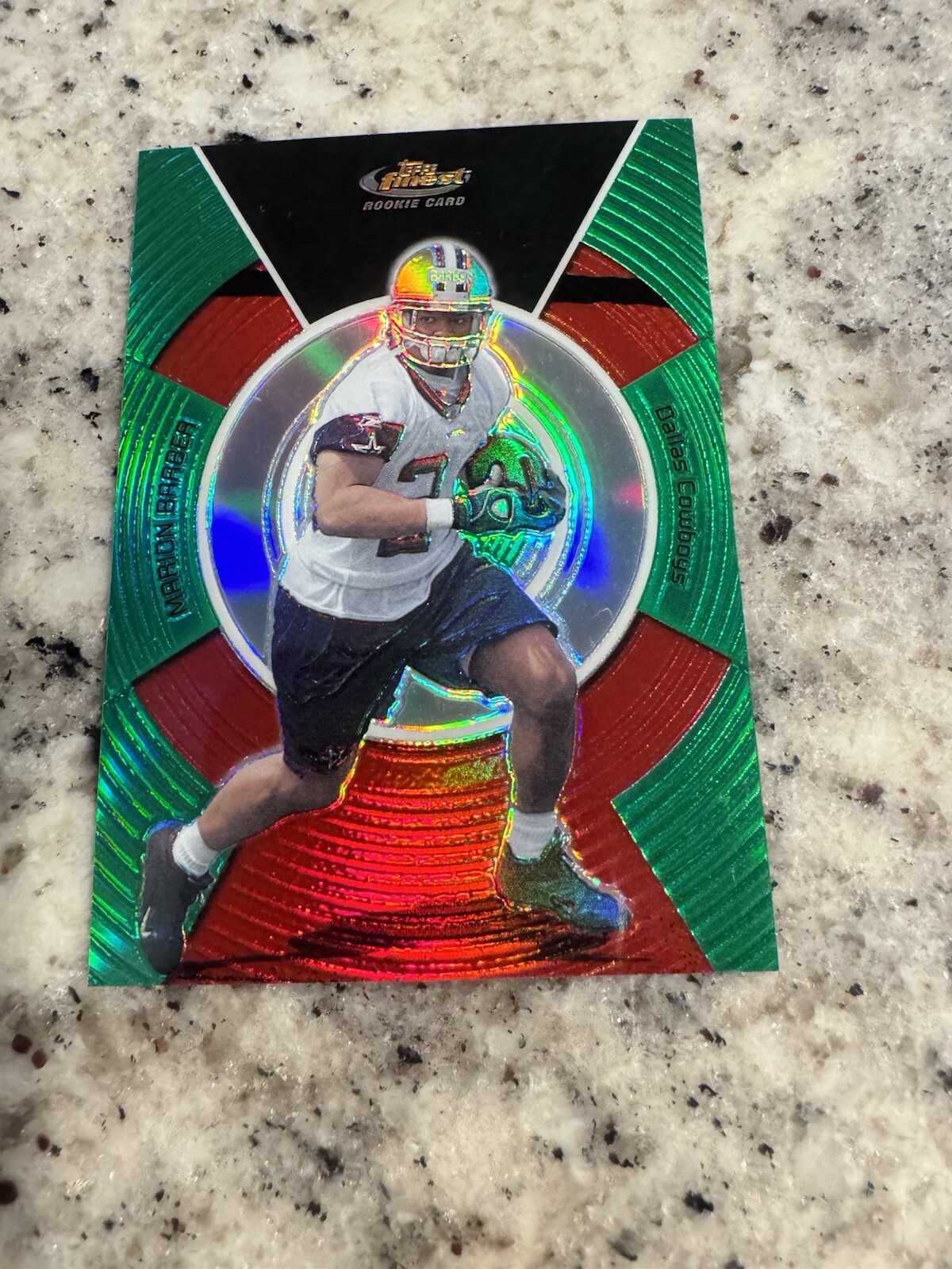 2005 TOPPS FINEST GREEN REFRACTOR MARION BARBER #150 COWBOYS /199 RC ROOKIE