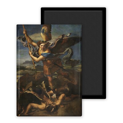 Heiliger Michael besiegt den Dämon - Raphael - Magnet 54 x 78 mm