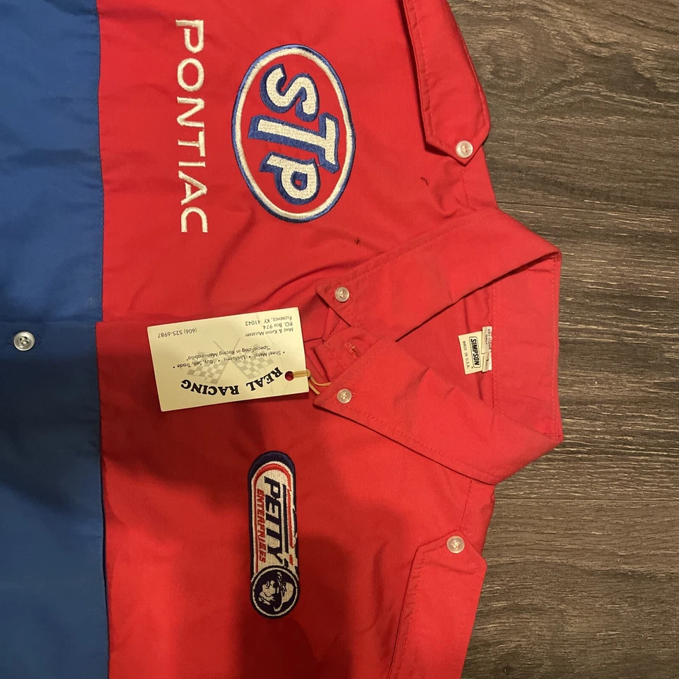 VINTAGE Simpson Racing Mechanic Button Up Shirt Adult L Richard Petty RARE!!!! - Image 2 of 4