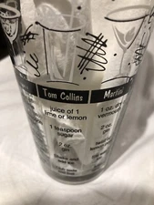 MCM Libbey Bar Recipe Glass 16 Oz