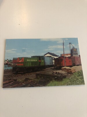 BELFAST  AND  MOOSEHEAD  LAKE Yard scene at Belfast Switcher Engine RR Maine ME