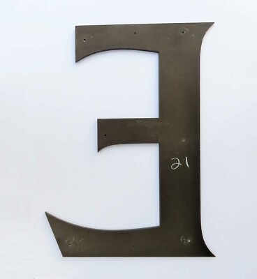 Vintage Large Metal Letter 