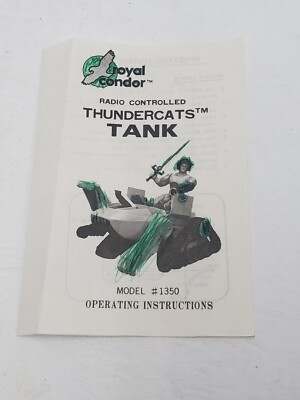 RARE* Vintage Thundercats TANK Radio Remote Control RC Royal Condor Instructions