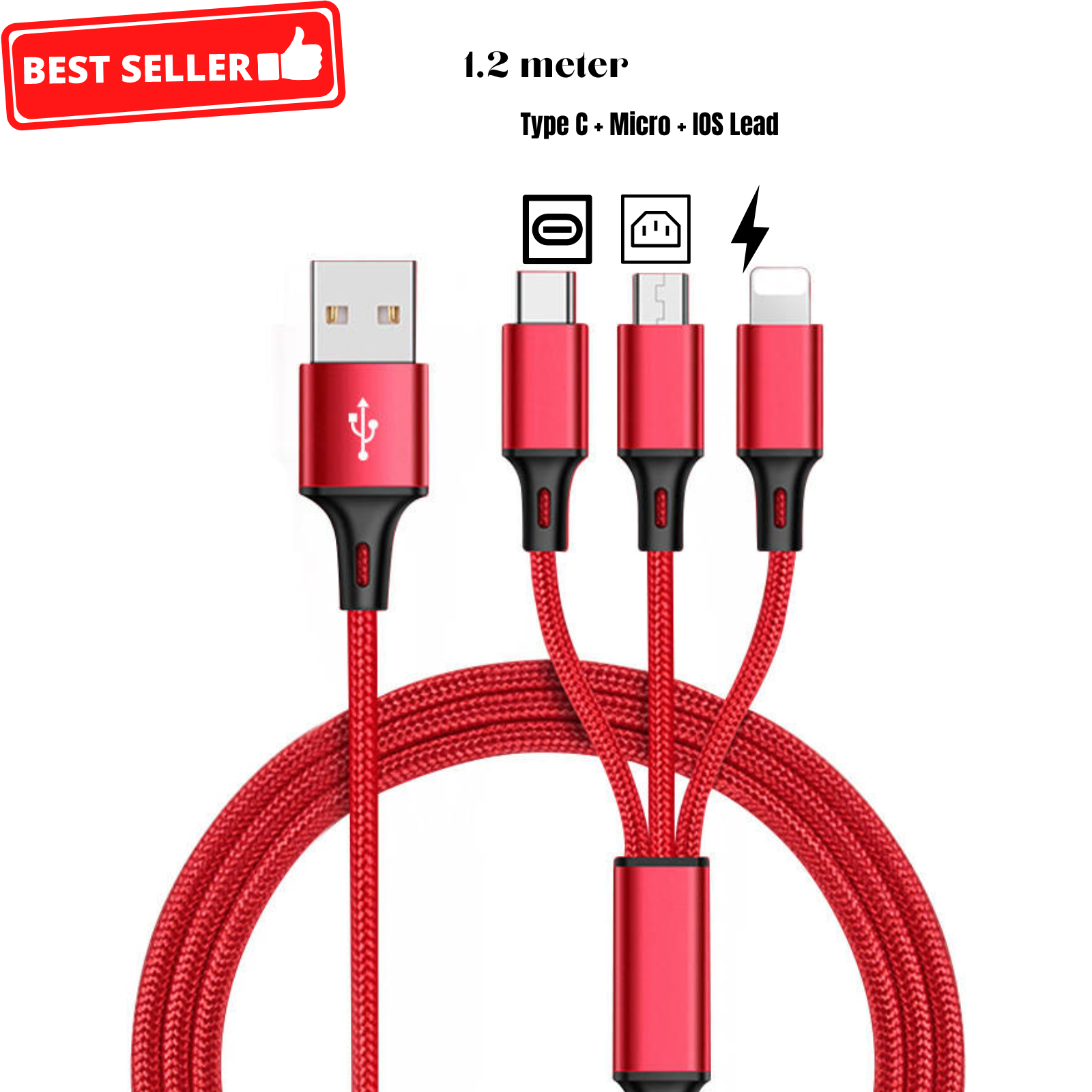 Universal 3 in 1 Multi USB Fast Charging Lead for Samsung And I Phone 5 Colours eBay